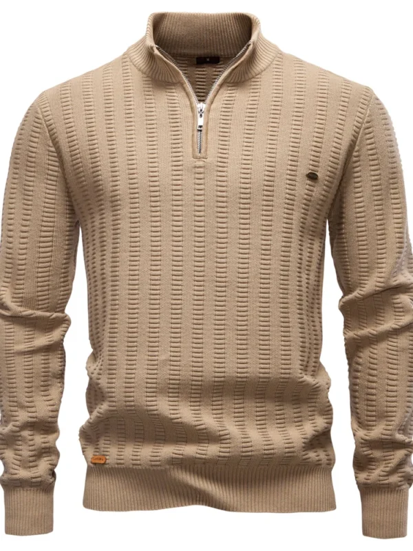 AIOPESON Luxury Striped Pullover Men Old Money Style Cotton Knitwear Thick Warm Crew Neck Winter Social Sweater Male